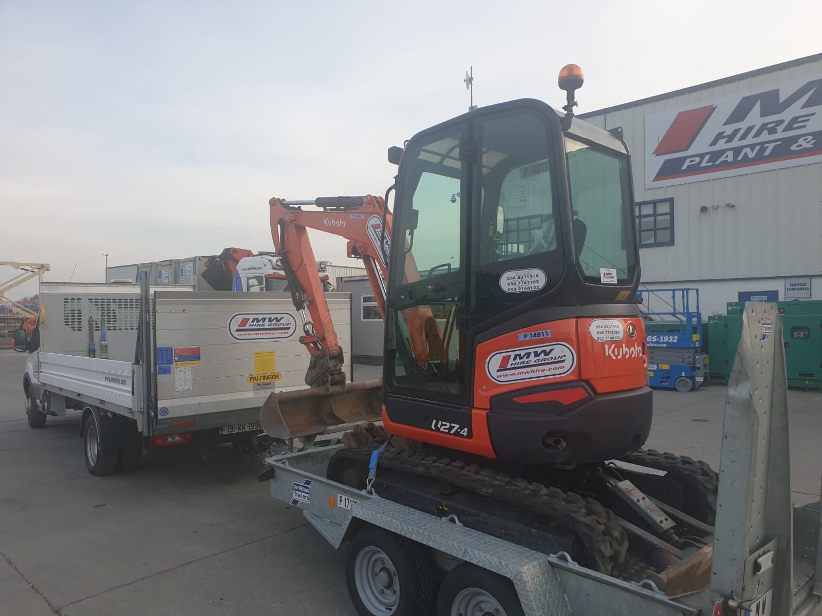 Ex rental Kubota 27 and plant trailer...SOLD...to loyal customer